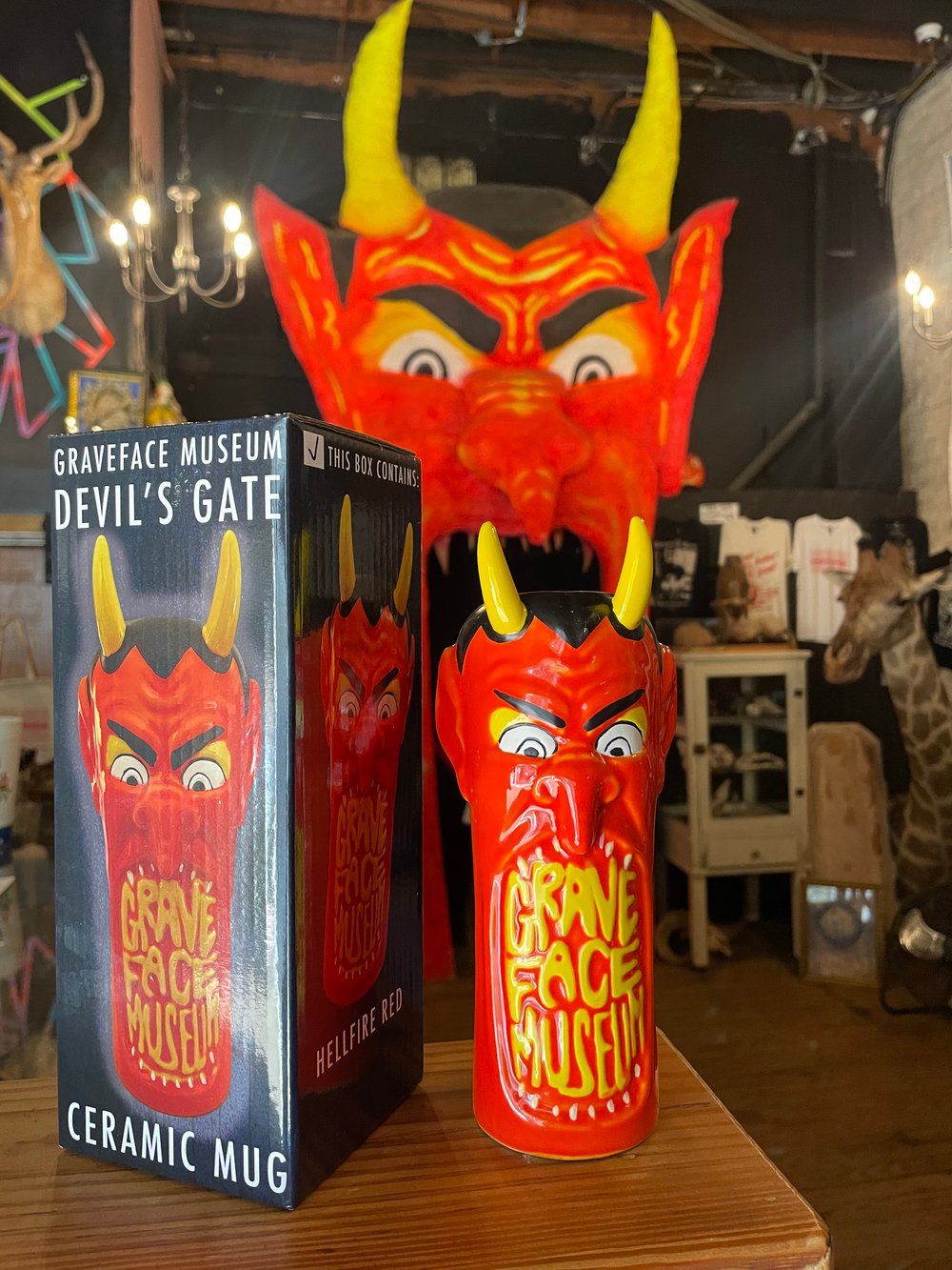 Graveface Museum DEVIL'S GATE 12oz Mug - Hellfire Red Edition