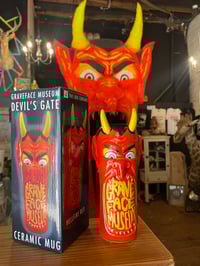 Image 3 of Graveface Museum DEVIL'S GATE 12 oz Mug - Hellfire Red Edition