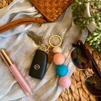 Image 1 of 'Mama' Feltball Keychain