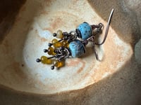 Image 10 of Blue and Yellow earrings/ n378