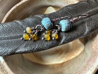 Image 11 of Blue and Yellow earrings/ n378