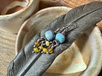 Image 6 of Blue and Yellow earrings/ n378