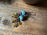 Image 15 of Blue and Yellow earrings/ n378