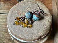 Image 16 of Blue and Yellow earrings/ n378