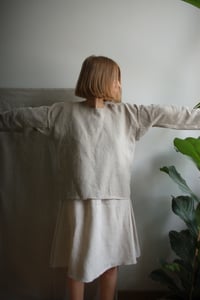 Image 2 of Heavy linen kimono top