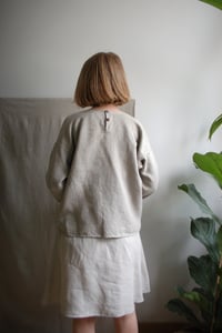 Image 3 of Heavy linen kimono top