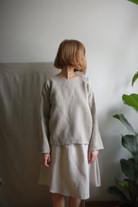 Image 1 of Heavy linen kimono top