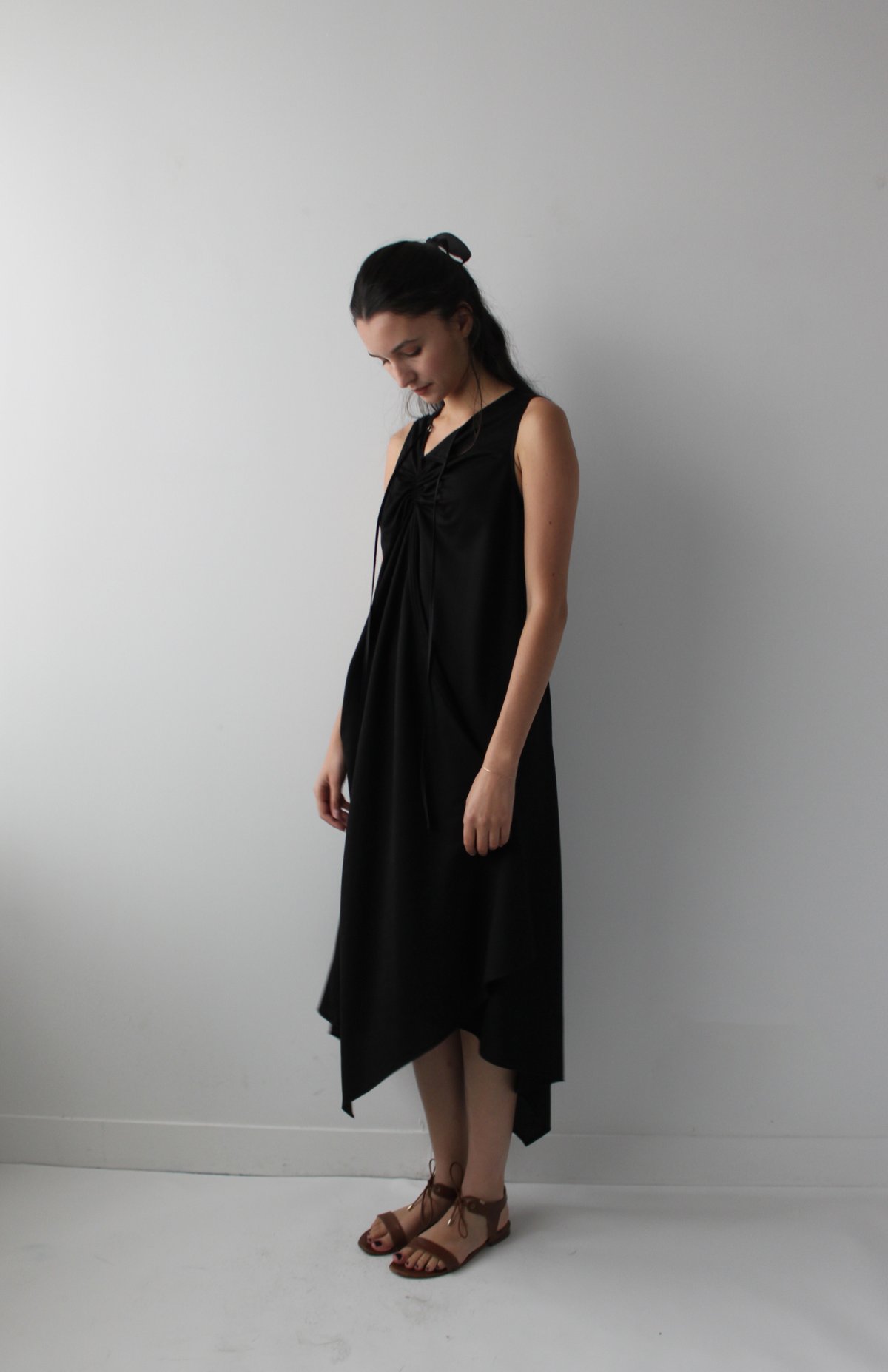 Archive- Jersey asymmetric hem dress