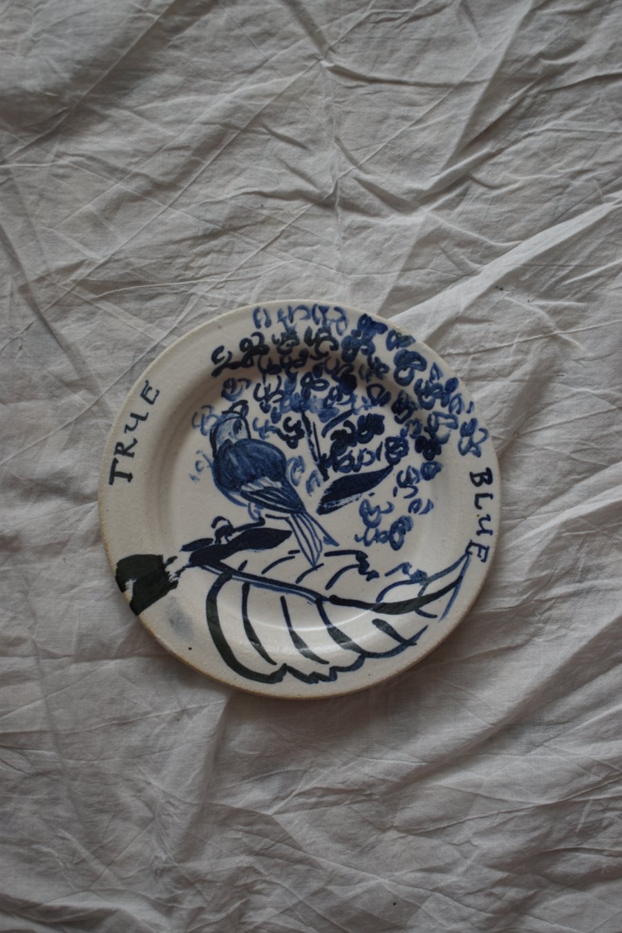Image of True Blue Sparrow Plate