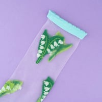 Image 2 of LILY OF THE VALLEY SHEER SOCKS