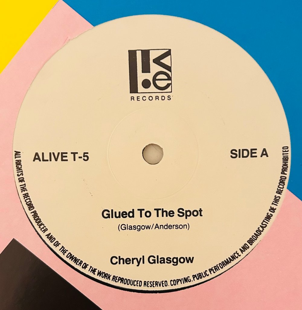 CHERYL GLASGOW - GLUED TO THE SPOT (LIVE RECORDS) 12"