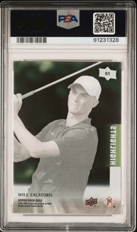 Image 2 of 2024 UPPER DECK GOLF #51 WILL ZALATORIS CLEAR CUT PSA 9 MINT