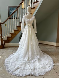 Image 2 of 1970s Lace Wedding Dress