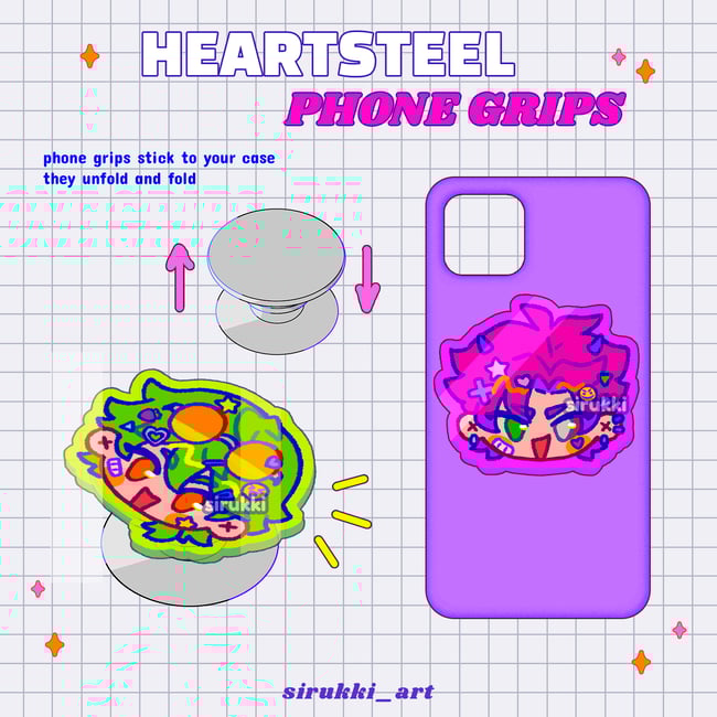 PRE-ORDER! Heartsteel phone grips