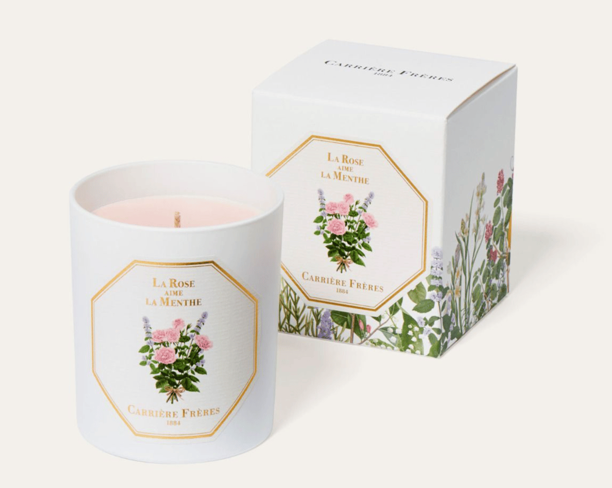 Image of Carrière Frères Rose and Pepper Candle! Rose and Mint too!