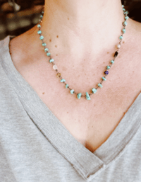 Image 2 of flash sale . boho rosary style turquoise necklace
