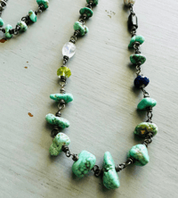 Image 1 of flash sale . boho rosary style turquoise necklace