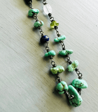 Image 4 of flash sale . boho rosary style turquoise necklace