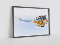 Stockport County Champions Again Plane - Original Art Print