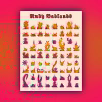 Ruby Badlands Flora Print