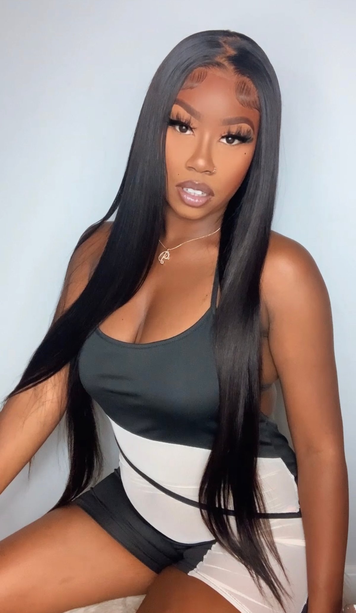 Image of 26” Long Jet Black 13x4 Lace Front Wig 