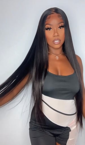 Image of 26” Long Jet Black 13x4 Lace Front Wig 