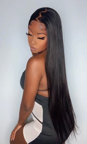 Image of 26” Long Jet Black 13x4 Lace Front Wig 