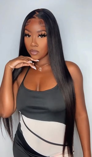 Image of 26” Long Jet Black 13x4 Lace Front Wig 