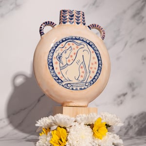 Image of Stoneware Hand-built Vase - Blossom Powder