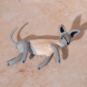 Image of 'Nosy Nellie' Ceramic Whippet Greyhound Sighthound Figurine