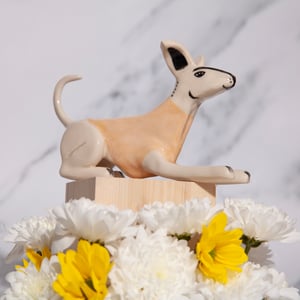 Image of 'Polite Peggy' Ceramic Whippet Greyhound Sighthound Figurine