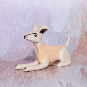 Image of 'Polite Peggy' Ceramic Whippet Greyhound Sighthound Figurine