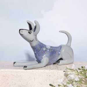 Image of 'Charming Celeste' Ceramic Whippet Greyhound Sighthound Figurine