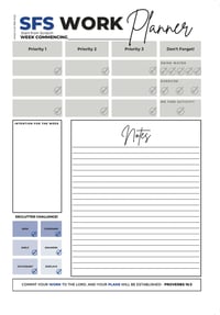 SFS WORK PLANNER