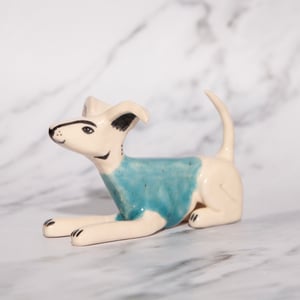 Image of 'Fascinating Fred' Ceramic Whippet Greyhound Sighthound Figurine