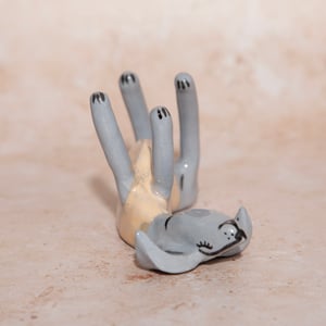 Image of 'Tired Ted' Ceramic Whippet Greyhound Sighthound Figurine