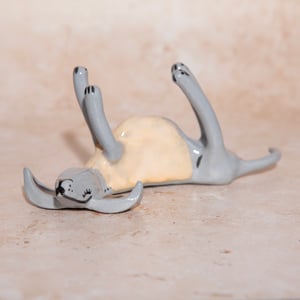 Image of 'Tired Ted' Ceramic Whippet Greyhound Sighthound Figurine