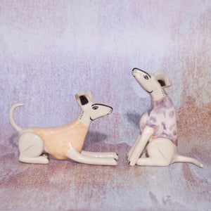 Image of 'Astonishing Anthony' Ceramic Whippet Greyhound Sighthound Figurine