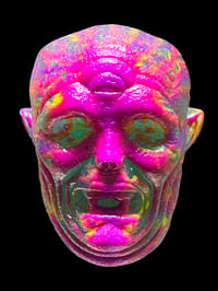 Image 1 of "Fuchsia Madness" Crybaby Wall Hanger Glow and UV Resin One Off