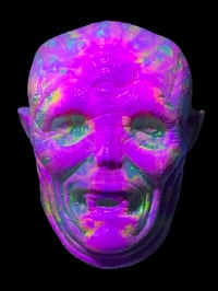 Image 4 of "Fuchsia Madness" Crybaby Wall Hanger Glow and UV Resin One Off