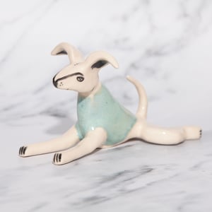 Image of 'Hilarious Harris' Ceramic Whippet Greyhound Sighthound Figurine