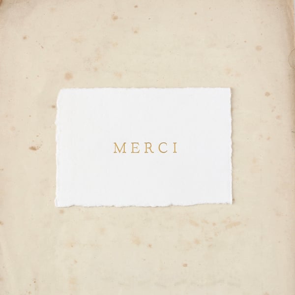 Image of Carte Postale MERCI / DORE / DELICAT