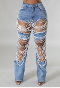 Image 5 of Pearls And Chains Excite Me Jeans