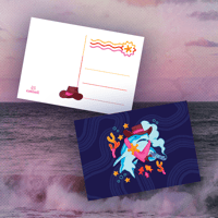 Image 1 of Great White Shark Cowboy 5"x7" Postcard