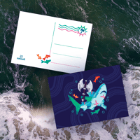Image 1 of Bull Shark Barbarian 5"x7" Postcard