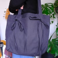 Image 2 of black bow bag 