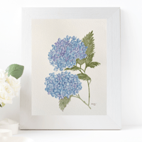 Image 3 of Hydrangea in Blue- original artwork 