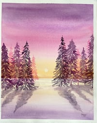 Image 3 of Winter Sunrise - original artwork 