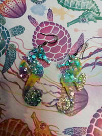 Resin and glitter seahorse 
