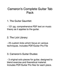 Cameron's Complete Guitar Tab Pack